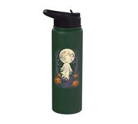 Halloween Ghost Full Moon Phases Night Woods Vintage Stainless Steel Insulated Water Bottle