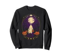 Halloween Ghost Full Moon Phases Night Woods Vintage Sweatshirt