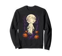 Halloween Ghost Full Moon Phases Night Woods Vintage Sweatshirt