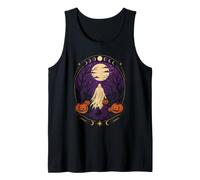 Halloween Ghost Full Moon Phases Night Woods Vintage Tank Top
