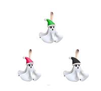 Halloween Ghost Hanging Ornaments for Tree,Cute 3D Decoration Halloween Decorations Ornaments Resin Decorative Mini Ghost Decoration for Christmas (3 PCS)