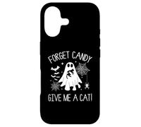Halloween Ghost Holding Black Cat Forget Candy Give Me A Cat Case for iPhone 17