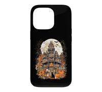 Halloween ghost house motif with cat and ghosts horror Case for iPhone 13 Pro