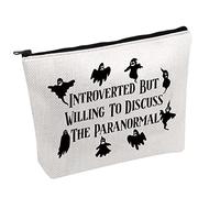 Halloween Ghost Hunter Makeup Bag Willing to Discuss The Paranormal Cosmetic Bag Ghost Lover Gift (The Paranormal-B)