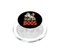 Halloween Ghost I'm Just Here For The Boos Women Funny PopSockets PopGrip for MagSafe