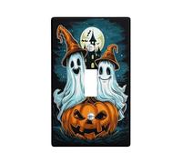 Halloween Ghost Light Switch Cover Plates/Outlet Covers, Spooky Haunted House Decor, Dark Night Scene, Thermoplastic Wall Plates, Standard Size Single Toggle