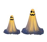 Halloween Ghost Light Up,Spooky Ghost Light Up Halloween Decorations with String Lights Battery Operated,Spooky Ghosts Scary Standing Outdoor Decor for Yard Front Porch Lawn-D 85CM+165CM