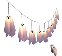 Halloween Ghost Lights - Halloween Decorations Hanging Ghost,Hanging Light Up Ghost Decorations Outdoor,Scary Ghosts Decor, for Home Party Yard Garden Haunted House,Atmosphere Scene Decor