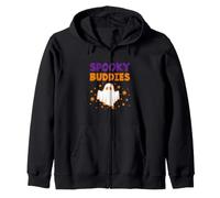 Halloween Ghost Lover Scary Creature Spooky Buddies Zip Hoodie