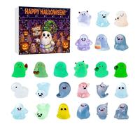 Halloween Ghost Miniature Calendar,24-Day Countdown Calendar with Miniature Ghosts | Glow-in-The-Dark Collectible Sculpture for Tabletop Mantel Bookshelf Decoration