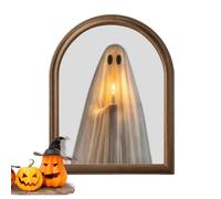 Halloween Ghost Mirror - Light-Up Tabletop Decor | Spooky Holiday Display P