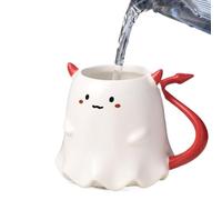 Halloween Ghost Mug,Cute Ceramic Ghost Pattern Cups for Beer | 500ml Ergonomic Handle Drinkware Mugs for Hot Cold Tea Beer Ice Water Juice Coffee Kitchen Supplies