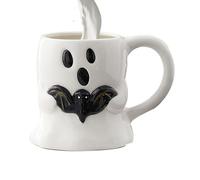 Halloween Ghost Mug - Ghost Ceramic Coffee Mug Drinking Cups, Halloween Decorations Drinkware Cute Decor for Parties Favors Bedroom Kitchen Bookshelf Birthday Desk Table Kids Adults