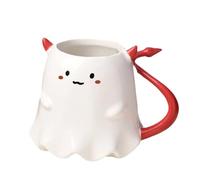 Halloween Ghost Mug - Heat-Resistant Ceramic Ghosts Coffee-Cups | 500ml Multifunctional Drinking Mug for Milk, Tea, Juice, Ice Water | Cute Cartoon Ghosts Pattern Kitchen Supplies for Travel & Home