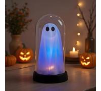 Halloween Ghost Night Light, Tabletop Light Up Ghost in A Jar, Cute LED Battery Operated Tabletop Lamp Scary Cute LED Battery Operated Lamp for Party Kitchen Holiday Halloween Mantel Decorat