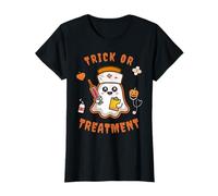 Halloween Ghost Nurse Trick or Treatment Doctor Dentist T-Shirt