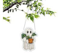 Halloween Ghost Ornaments | Acrylic Puzzle Fall Decoration | Cute Ghost Suncatcher Halloween Decor | for Indoor Outdoor Window Wall Balcony Entryway Living Room Porch Yard Tree Garden