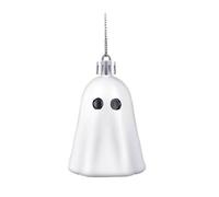 Halloween Ghost Ornaments, Set of 1/2/4/6 Pieces White Ghost Hanging Decorations, Halloween Baubles For Tree Decorations (1, White)