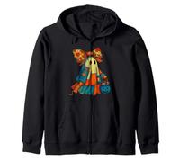 Halloween Ghost Patchwork Quilt Quilting Sewing Lover Womens Zip Hoodie