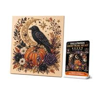 Halloween Ghost Pearl 3D Diamond Art DIY Kit Autumn Wall Decor (Crow)