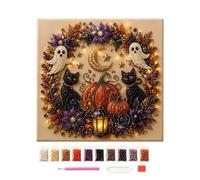Halloween Ghost Pearl Art DIY Craft Set 20cm, 3D Mosaic Home Ornament
