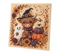 Halloween Ghost Pearl Art DIY Kit DIY Halloween Ghost Pearl Art Kits for Adults Spooky Cute 3D Diamond Painting Crafts, Cute Pumpkin Canvas Arts, Create A Sparkling Spooky Masterpiece for Your Home