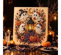 Halloween Ghost Pearl Art DIY Kit - Pearl Beading | Ghost Canvas Art