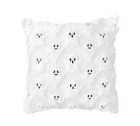 Halloween Ghost Pillow Cushion Covers, Funny Ghost Cushion Covers Fluffy Soft Plush Faux Fur Pillowcases Set, Autumn Cute Spooky Home Decoration for Sofa Beds, Christmas Bedding Decorative (45x45cm)