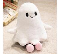 Halloween Ghost Plush Toy, 30 cm Scary Halloween Ghost Plush Doll, Cute White Ghost Plush Toy, Soft Plush Cushion Decoration for Children Adults (Pack of 1)