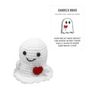 Halloween Ghost Pocket Hug Lucky Charm, Halloween Positive Potato Motivational Gift for Halloween, Gift Idea for Women, Ideal as a Collector's Doll
