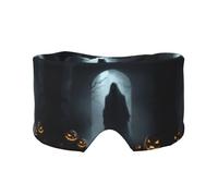 Halloween-Ghost Printed Slumber Eye Shield, Reversible Sleep Gear, Light Blocking Headwrap, for Travel Comfort