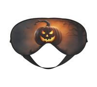 Halloween Ghost Pumpkin 1 Print Eye Mask,Soft Blackout Blindfold Eye Cover for Women Men Full Night's Sleep,Travel