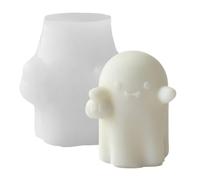 Halloween Ghost Pumpkin Candle Molds, 3D Ghost Silicone Molds for Candle Making, Combinable 3D Pumpkin Candlestick Mold Resin Molds for Soy Wax Aromatherapy Soap, Chocolate,