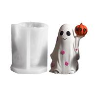 Halloween Ghost Pumpkin Candle Molds, 3D Halloween Ghost Shape Silicone Molds for Candle Making, Resin Mold for Soy Wax Aromatherapy Soap, Chocolate