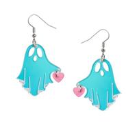 Halloween Ghost Pumpkin Dangle Earrings Cute Witch Ghost Skull Dog Spider Web Drop Earrings Boo Letter Attractive Halloween Masquerade Ball Party Jewelry, Zinc, No Gemstone