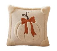 Halloween Ghost Pumpkin Pillow Cushion Covers, Fall Fluffy Soft Plush Faux Fur Tufted Throw Pillow Covers, Autumn Cute Spooky Home Pillowcases Set Decorationfor Indoor Home Bedroom Couch Sofa Decor