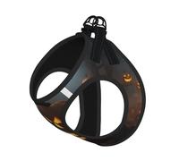 Halloween Ghost Pumpkin Print Harness Leash Set For Cat And Small Dog, Adjustable, Reflective, And Escape-Proof Vest With Soft Breathable Mesh Lining