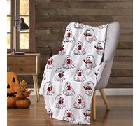 Halloween Ghost Reading Book Throw Blanket, Flannel Blanket for Adults Kids, Cozy Soft Fall Home Decor for Halloween (50 * 70in(130 * 180cm))