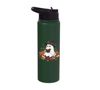 Halloween Ghost Reading Pumpkin Witch Autumn Book Magic Stainless Steel Insulated Water Bottle