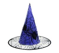 Halloween Ghost-S Witch Hats For Women Child Witch Halloween Costumes Accessories Foldable Hat Ornaments (Blue, One Size)