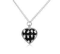 Halloween Ghost Skull Urn Necklace for Ashes Adjustable Pet Cremation Jewelry for Men Women
