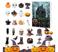 Halloween Ghost, Spooky 24 Pieces Skull Halloween, 10.24x7.09x1.18 Inches Heavy Season Decor for Dorm, Nursery, School, Offices, Haunted House, Autumn Decoration