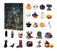 Halloween Ghost, Spooky 24 Pieces Skull Halloween, 10.24x7.09x1.18 Inches Heavy Season Decor for Dorm, Nursery, School, Offices, Haunted House, Autumn Decoration