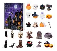 Halloween Ghost, Spooky 24 Pieces Skull Halloween, 10.24x7.09x1.18 Inches Heavy Season Decor for Dorm, Nursery, School, Offices, Haunted House, Autumn Decoration