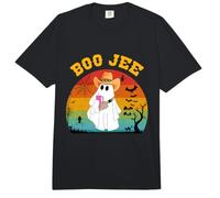 Halloween Ghost Spooky Costume Boo JEE Ghost with Cowboy Hat Comfort Colors Adult Heavyweight T-Shirt