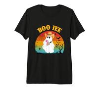 Halloween Ghost Spooky Costume Boo JEE Ghost with Cowboy Hat Premium T-Shirt