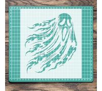 Halloween Ghost Stencil: Mylar Airbrush Wall Art Painting Crafts - 190 Micron-A4 Stencil - Design Size (199 x 170 mm)