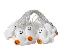Halloween Ghost String Lights - 6.6 Feet Halloween Ghost Fairy Lights | Battery Powered LED Ghost String Lights | Cute Ghost Pumpkin Lights with 10 Bulbs for Halloween Decor