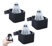 Halloween Ghost Surprise Gift Box - Spooky Mystery Treats & Fun for Halloween Lovers, Cute Pop-Up Middle Finger Spooky Ghost, White Elephant Gifts for Adults, Office Prank(A-3pc)