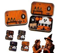 Halloween Ghost Tin Gift Box Cute Spooky Candy Treat Party Favours (BCDE, One Size)